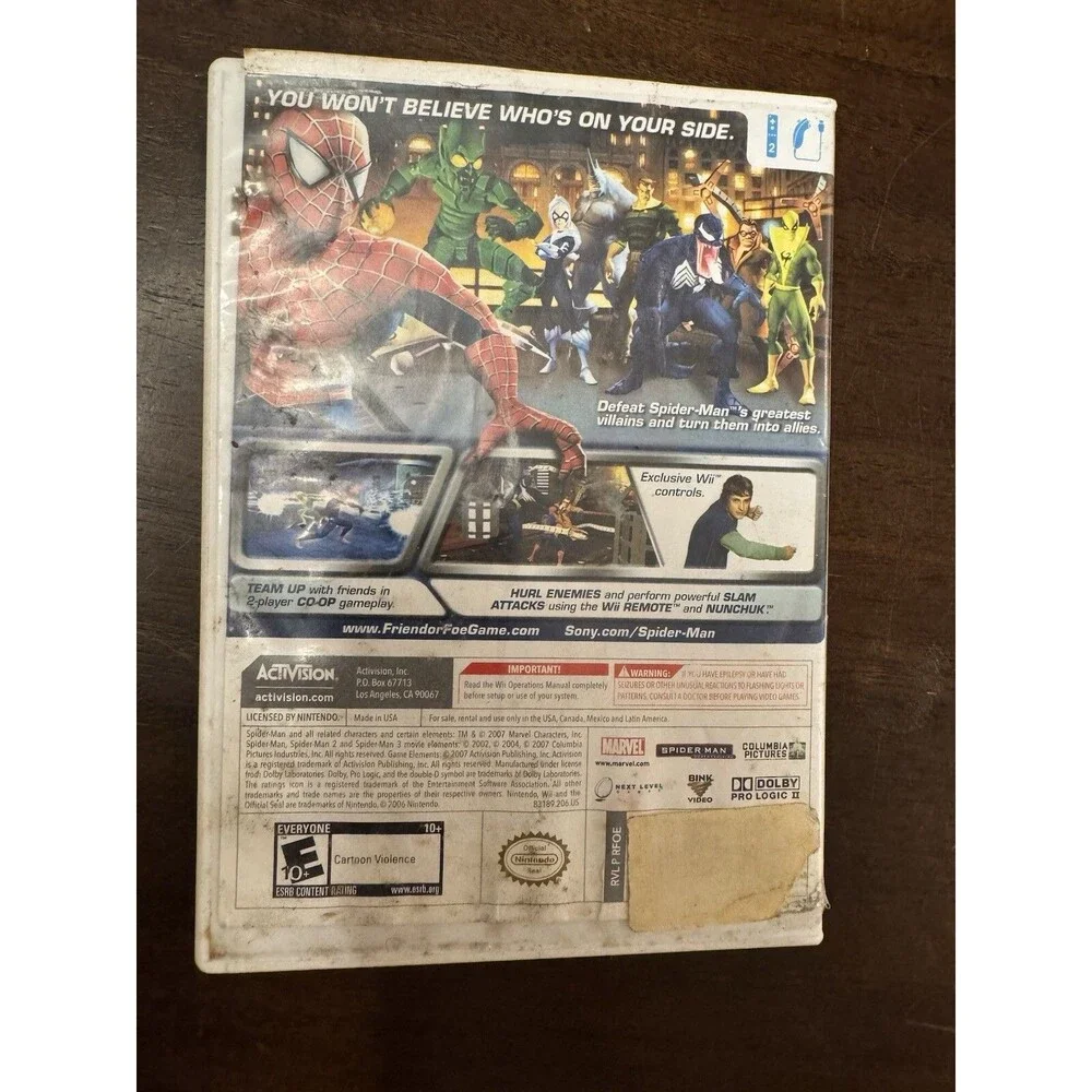 Spider-Man: Friend Or Foe Video Game [Wii] [Nintendo Wii] [2007] [No Manual!]